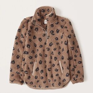Abercrombie & Fitch Leopard Print Fleece Pullover